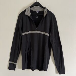 Ibex USA Made Men’s Woolies 250 100% Merino Wool 1/4 Zip Jacket, Gray- Large